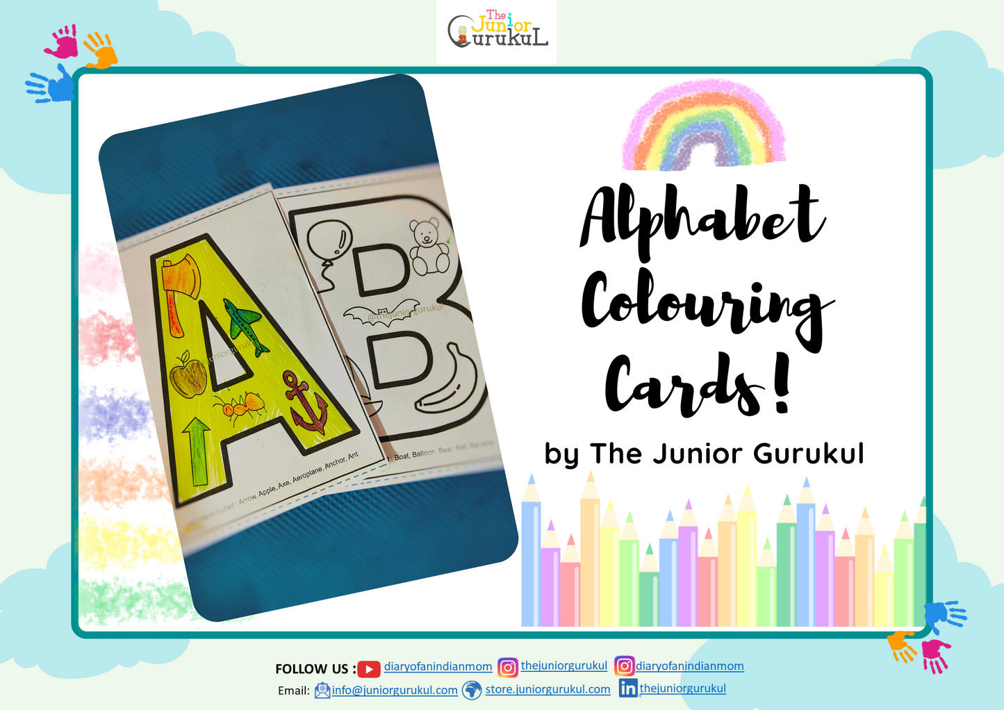 Alphabet Colouring cards