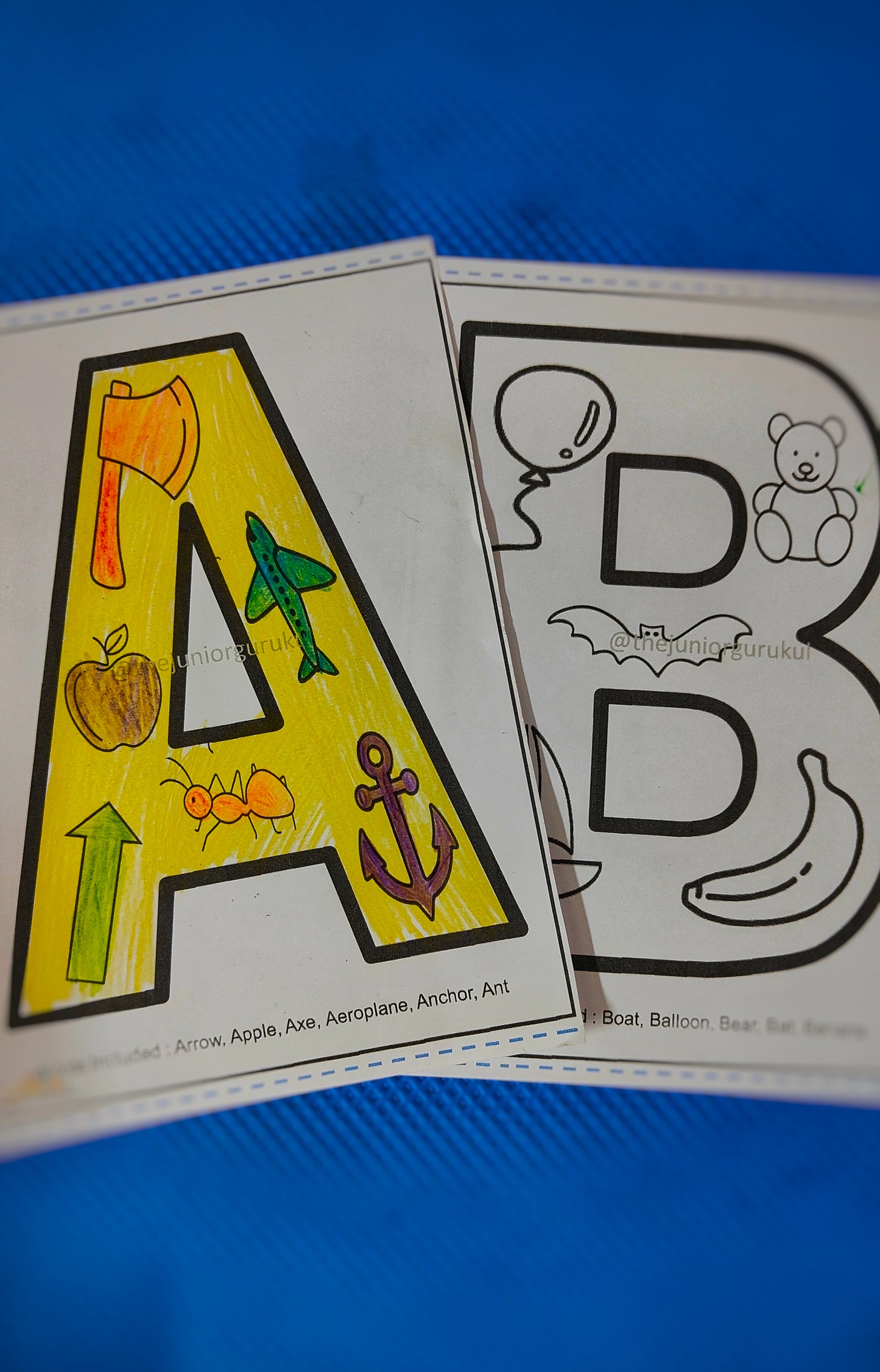 Alphabet Colouring cards