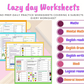 Lazy Day worksheets- 1 (E-copy)