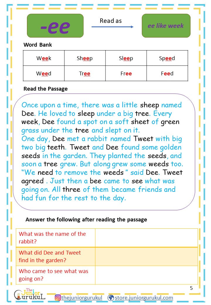 The Reading Comprehension and Writing Practice set-Level 1