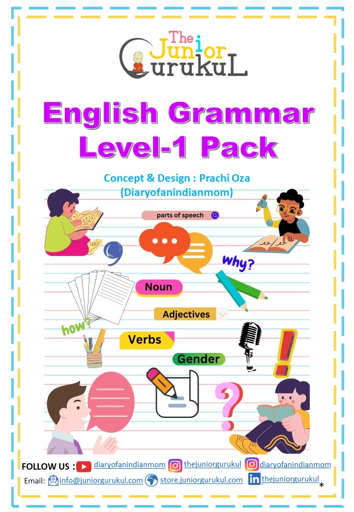 English Grammar Level-1 Worksheets (E-copy)